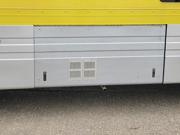 Air inlet grill fitted in the locker door.